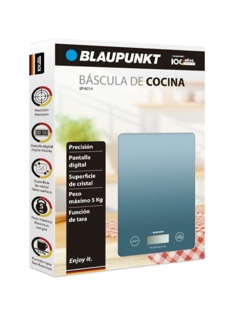Báscula de Cocina Electrónica Blaupunkt BP4014/ hasta 5kg/ Azul