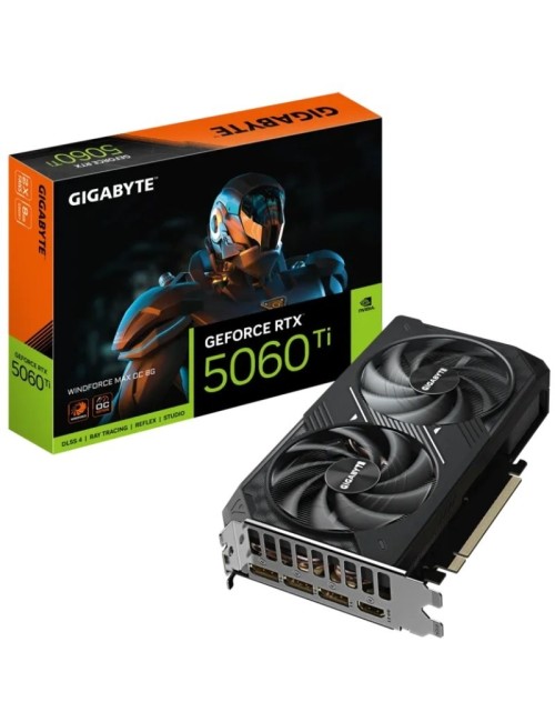 Tarjeta Gráfica Gigabyte GeForce RTX 5060 Ti WindForce Max OC/ 8GB GDDR7