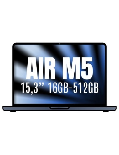 Apple Macbook Air 15,3'/ M5 10-Core CPU/ 16GB/ 512GB SSD/ 10-Core GPU/ Medianoche
