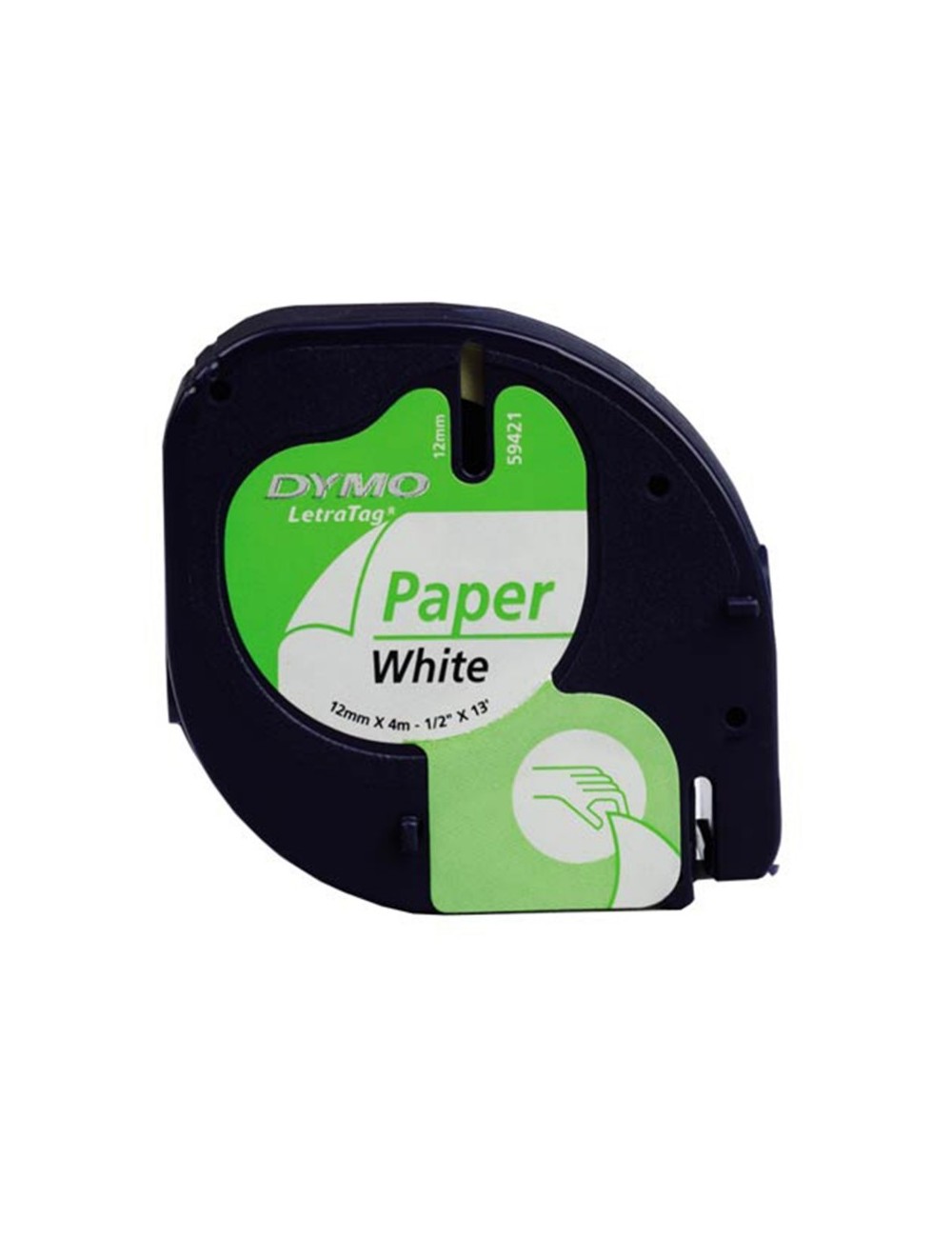 Cinta Rotuladora Adhesiva de Papel Dymo 59421/ para Letratag/ 12mm x 4m/ Blanca