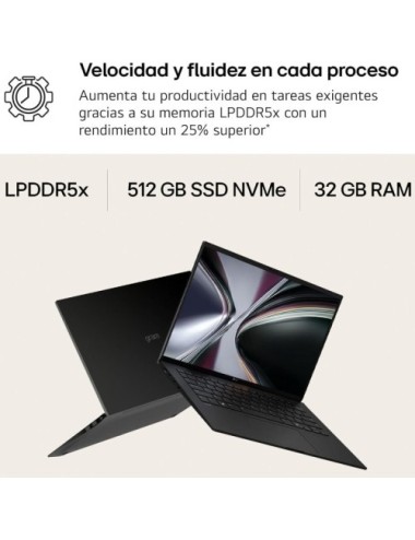 Portátil LG Gram 14Z95U-G.AU85BN Ryzen AI 7 450/ 32GB/ 512GB SSD/ 14'/ Win11
