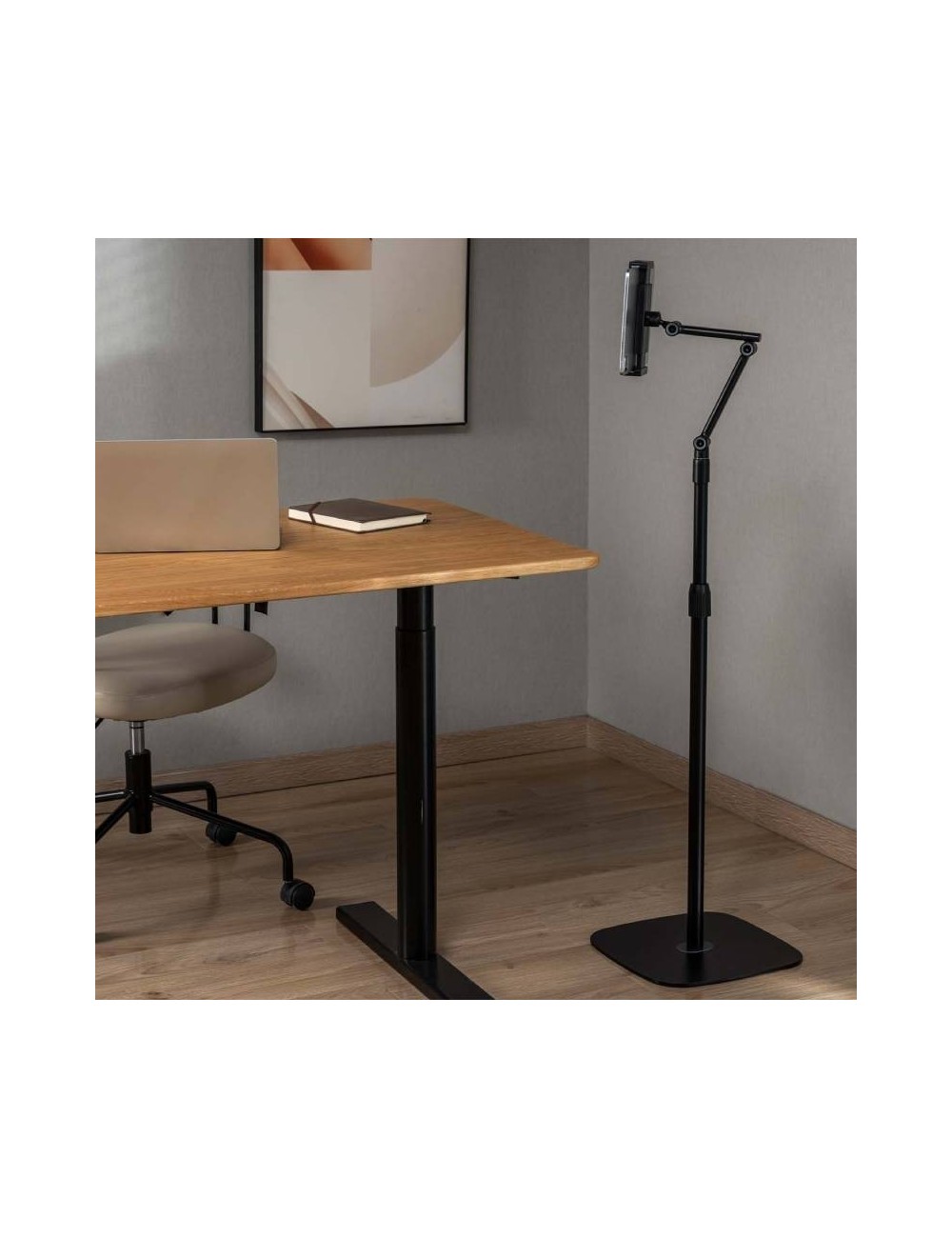 Soporte de Suelo Giratorio/ Inclinable/ Nivelable/ Rotable Aisens MSF3P-301 para Tablet 4.7-12.9'