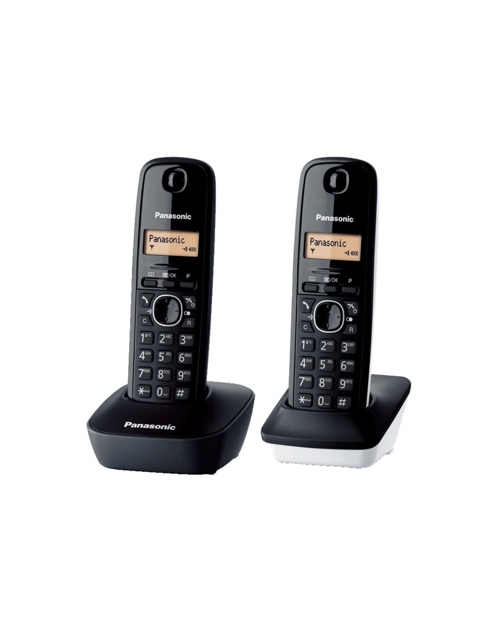 Teléfono Inalámbrico Panasonic KX-TG1612SP1/ Pack DUO/ Negro
