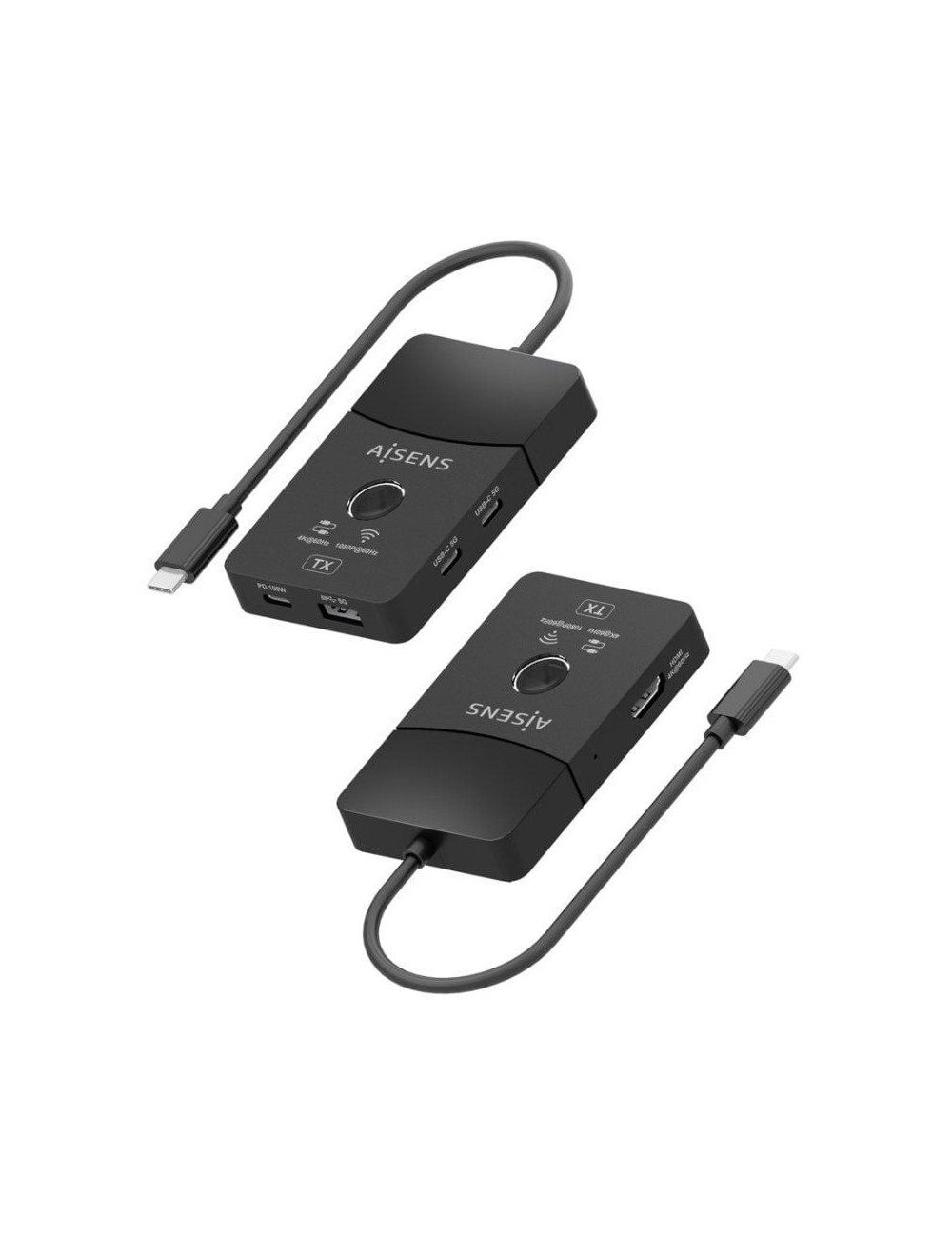 Adaptador/Transmisor de vídeo inalámbrico USB Tipo-C - HDMI Aisens ASWL-H2KDC30M05-BK/ 100W
