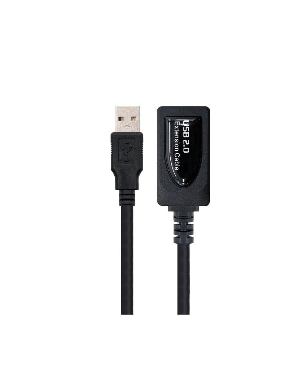 Cable Alargador USB 2.0 Nanocable 10.01.0211/ USB Macho - USB Hembra/ 5m/ Negro
