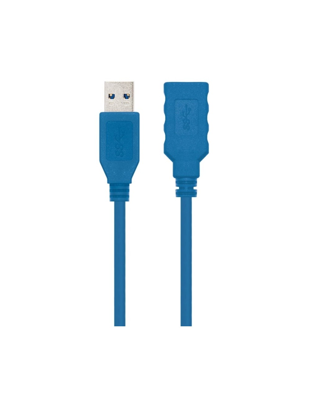 Cable Alargador USB 3.0 Nanocable 10.01.0902-BL/ USB Macho - USB Hembra/ 2m/ Azul