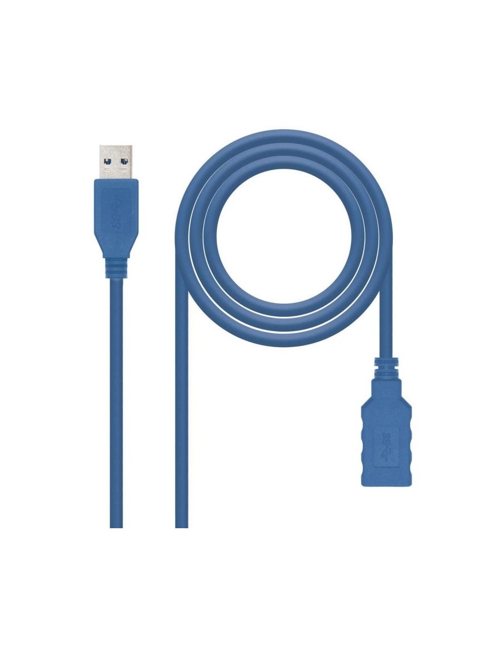 Cable Alargador USB 3.0 Nanocable 10.01.0902-BL/ USB Macho - USB Hembra/ 2m/ Azul