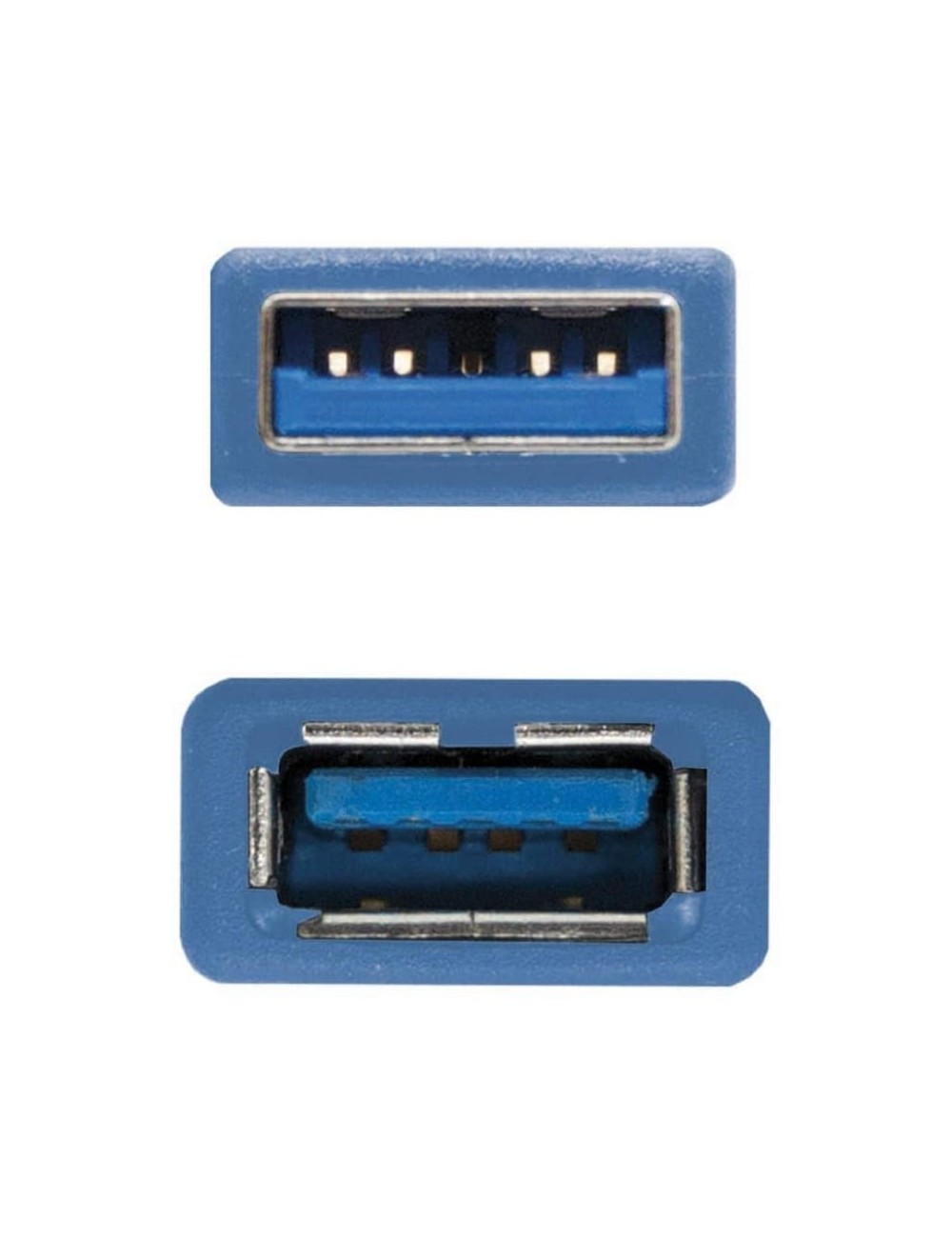 Cable Alargador USB 3.0 Nanocable 10.01.0902-BL/ USB Macho - USB Hembra/ 2m/ Azul