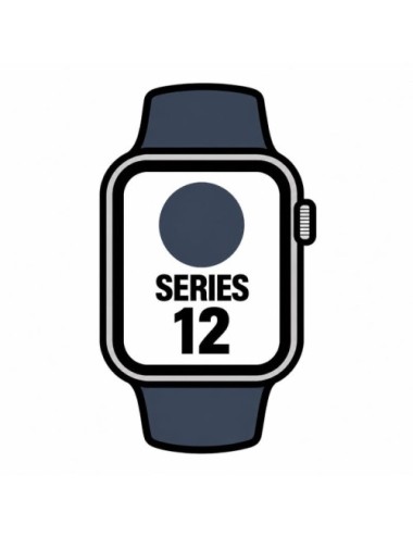 Apple Watch Series 12/ GPS/ 42mm/ Gris Espacial/ Correa Deportiva Azul Marino (S/M)