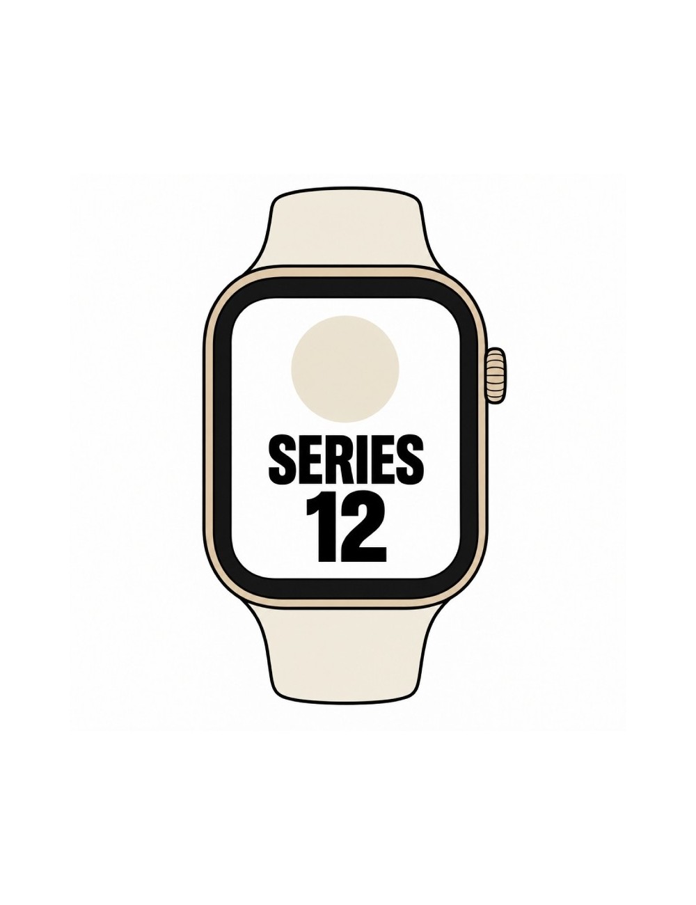 Apple Watch Series 12/ GPS/ 42mm/ Dorado Claro/ Correa Deportiva Arena (S/M)
