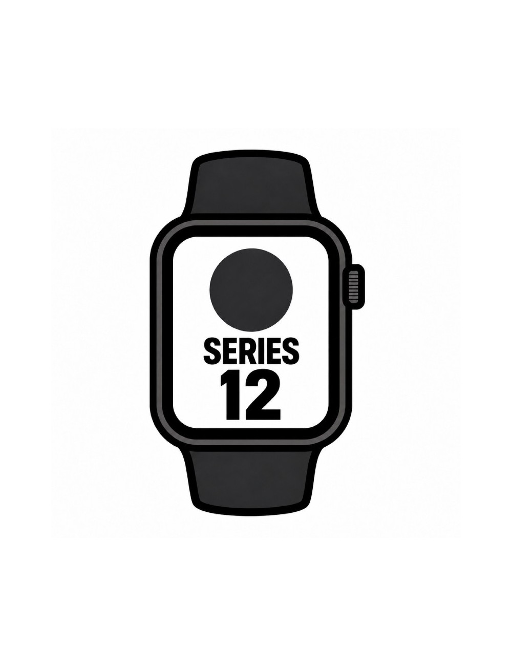 Apple Watch Series 12/ GPS/ Cellular/ 46mm/ Negro/ Correa Deportiva Negra (S/M)