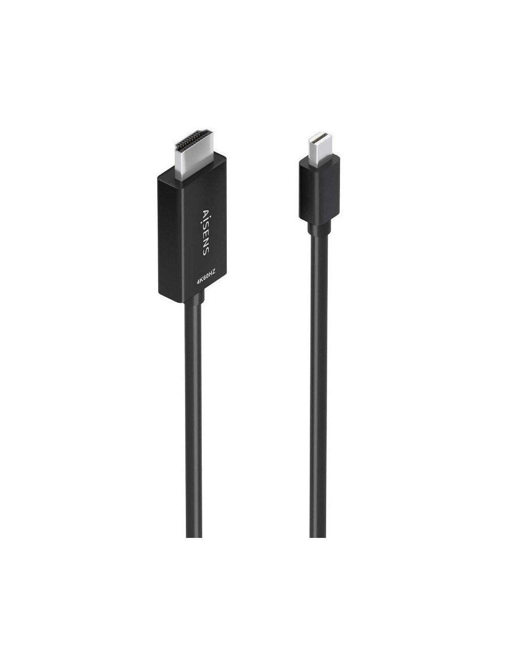 Cable Conversor Aisens A125-0888/ Mini DisplayPort Macho - HDMI 4K Macho/ 2m/ Negro