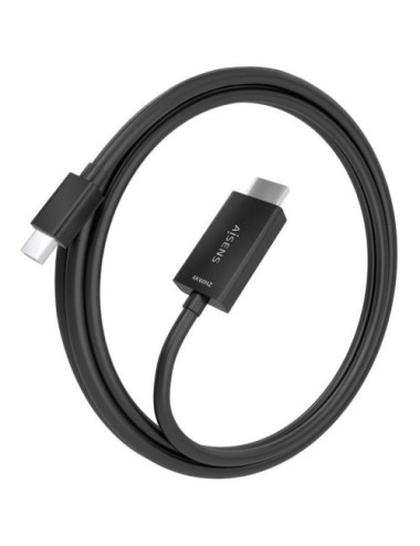 Cable Conversor Aisens A125-0888/ Mini DisplayPort Macho - HDMI 4K Macho/ 2m/ Negro