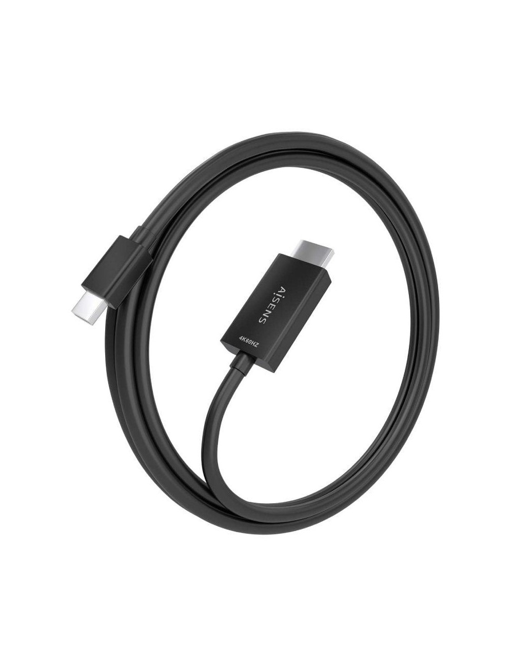 Cable Conversor Aisens A125-0888/ Mini DisplayPort Macho - HDMI 4K Macho/ 2m/ Negro
