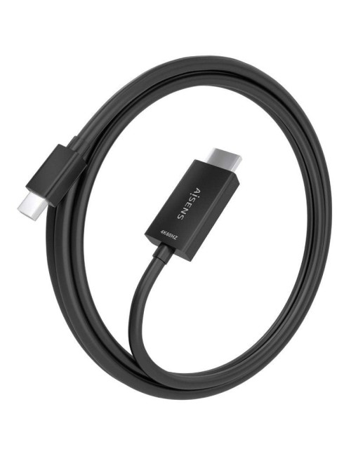 Cable Conversor Aisens A125-0888/ Mini DisplayPort Macho - HDMI 4K Macho/ 2m/ Negro