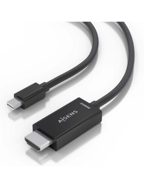Cable Conversor Aisens A125-0888/ Mini DisplayPort Macho - HDMI 4K Macho/ 2m/ Negro