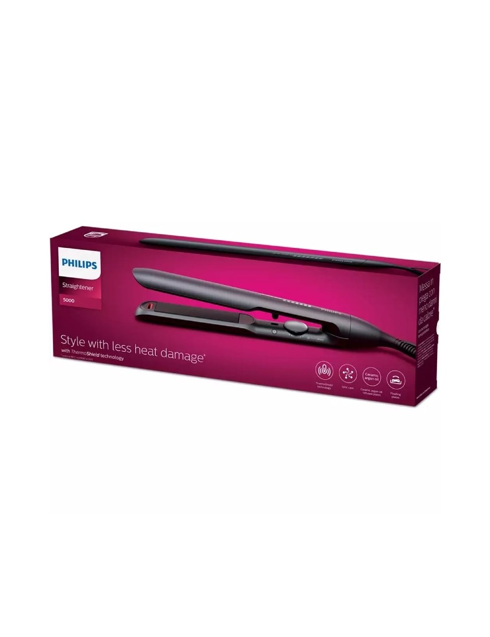 Plancha para el Pelo Philips Straightener 5000 BHS510/ Iónico