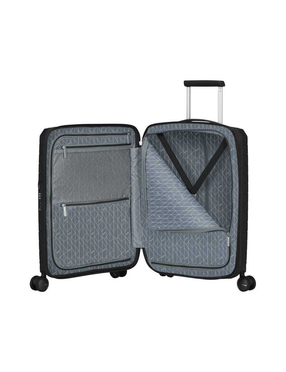 Maleta de Cabina American Tourister FastForward Spinner Expansible 55cm/ 55x40x23cm/ 4 Ruedas/ Negro
