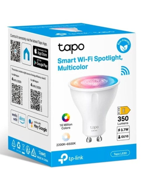 Bombilla Inteligente TP-Link Tapo L630/ Casquillo GU10 / 3.7W/ 350 Lúmenes/ 2200 - 6500K