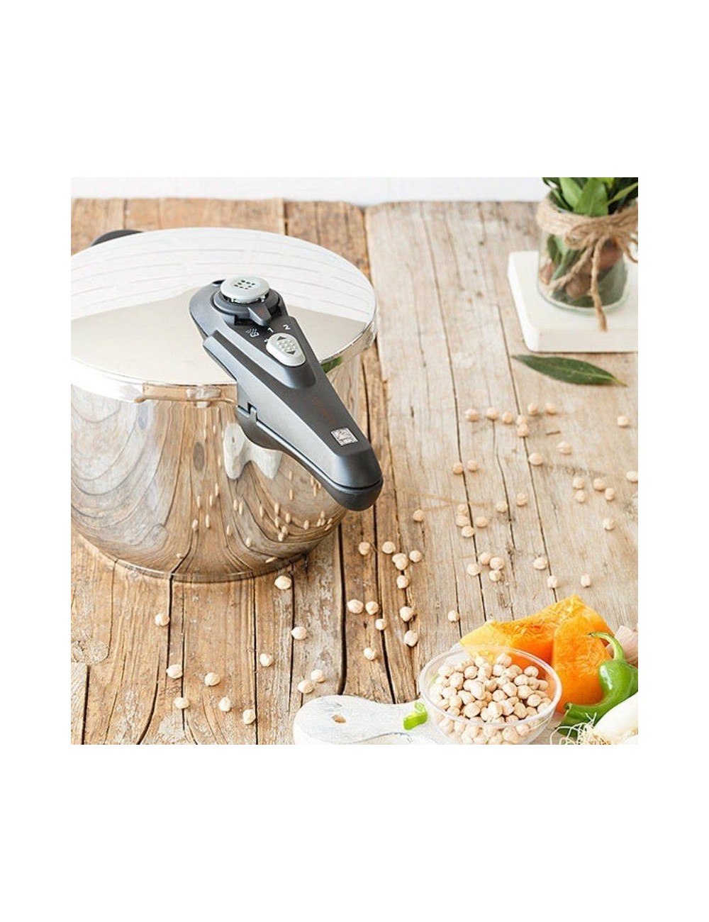 Olla a Presión Bra Vitesse A185104/ Ø24cm/ 9L/ Acero Inoxidable/ Apta para Inducción