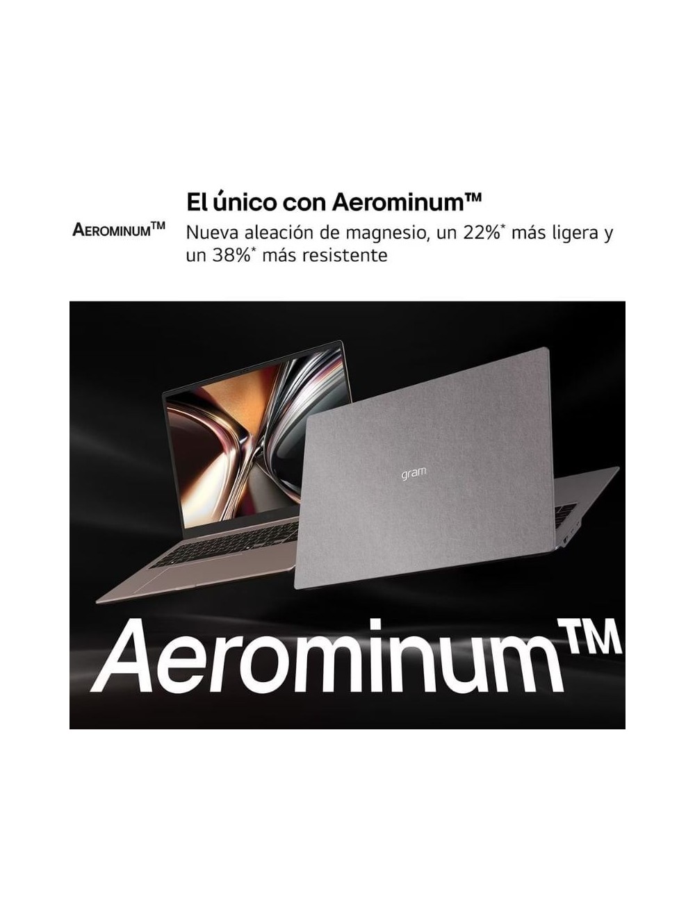 Portátil LG Gram Pro 16Z90U-K.AUB5BN Intel Core Ultra X7-358H/ 32GB/ 512GB SSD/ 16'/ Win11