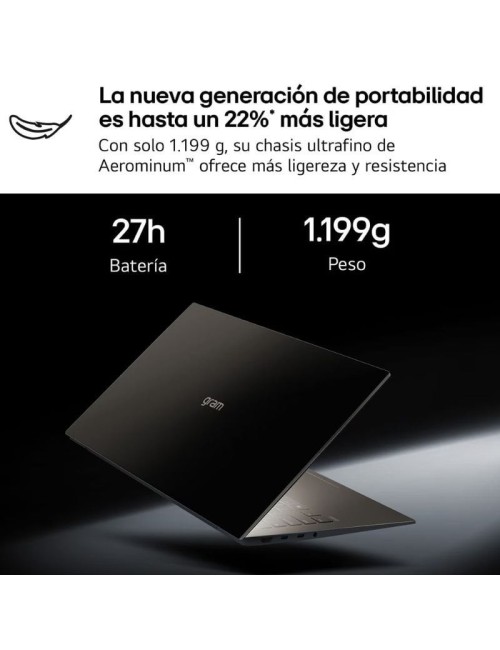 Portátil LG Gram Pro 16Z90U-K.AUB5BN Intel Core Ultra X7-358H/ 32GB/ 512GB SSD/ 16'/ Win11