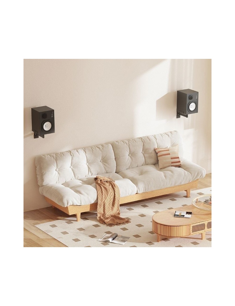 Soporte de Pared Giratorio/ Inclinable Aisens SPK05U-421 para Altavoces/ hasta 25kg