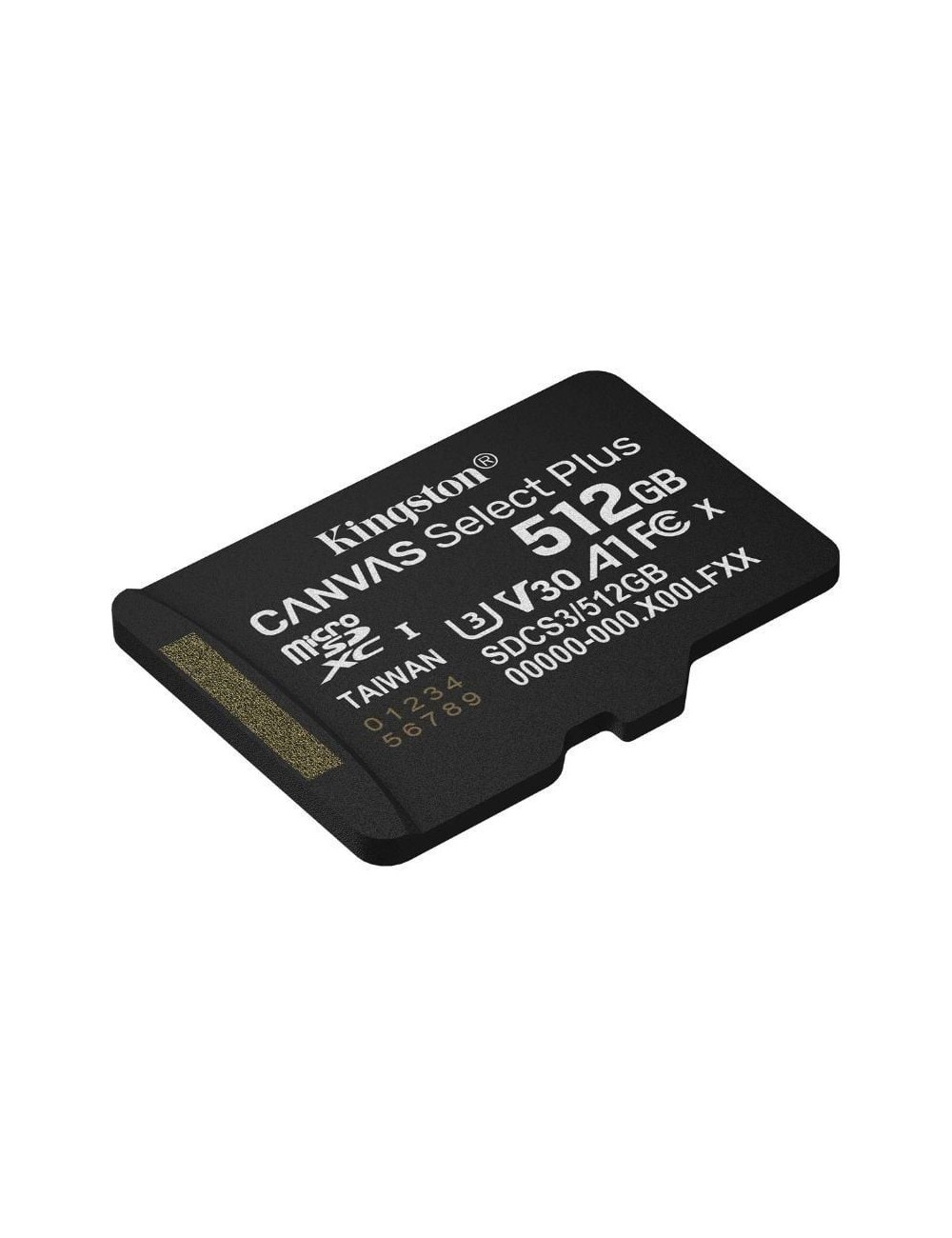 Tarjeta de Memoria Kingston CANVAS Select Plus 512GB microSD XC/ Clase 10/ 150MBs