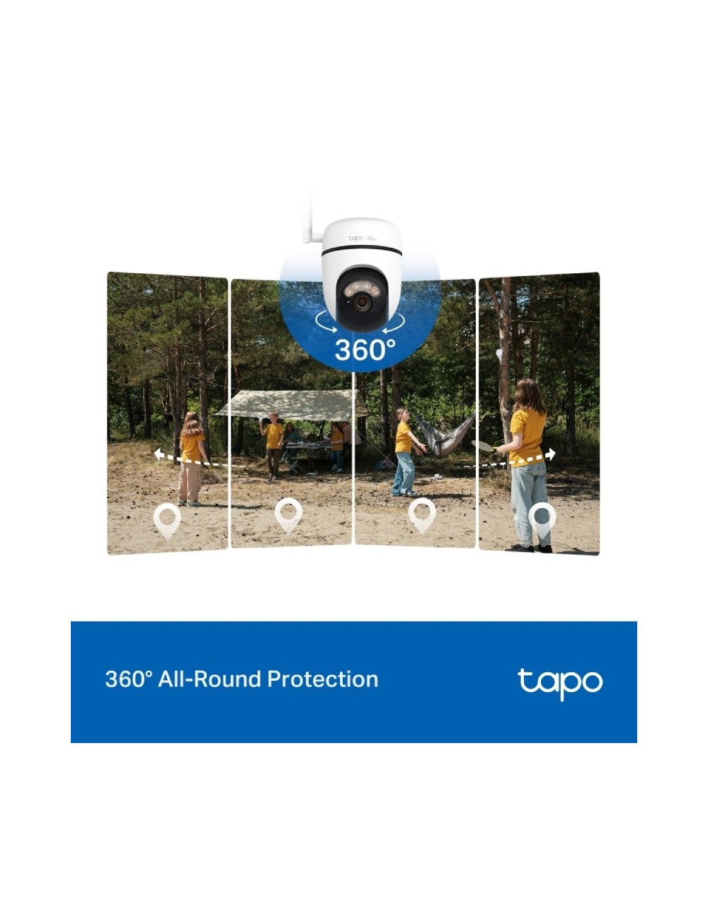 Cámara de Videovigilancia TP-Link Tapo TC90G KIT/ Visión Nocturna/ Control desde APP/ Incluye Panel Solar