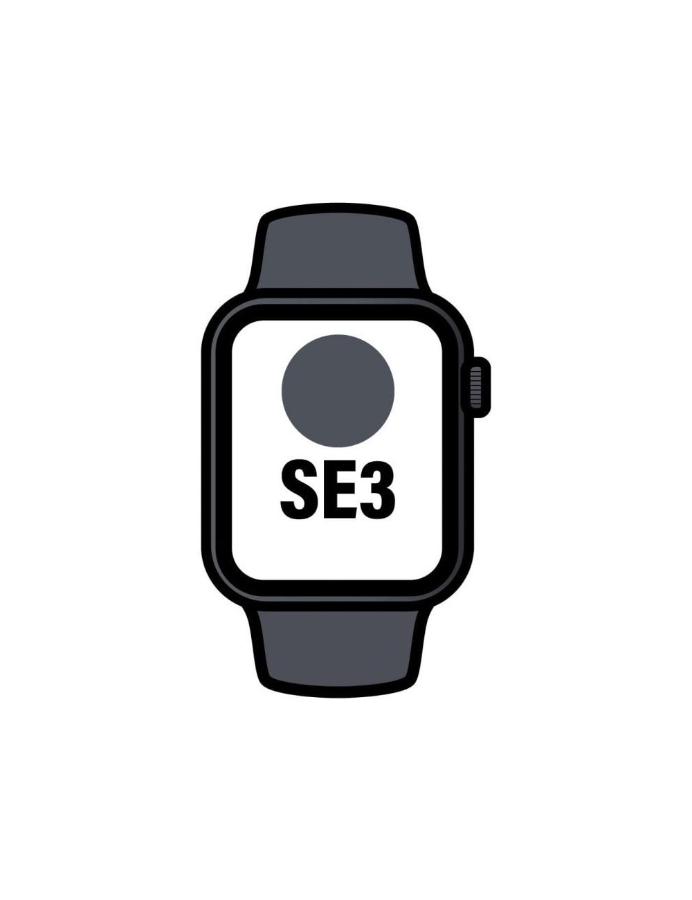 Apple Watch SE3/ GPS/ Cellular/ 44mm/ Caja de Aluminio Medianoche/ Correa Deportiva Medianoche M/L