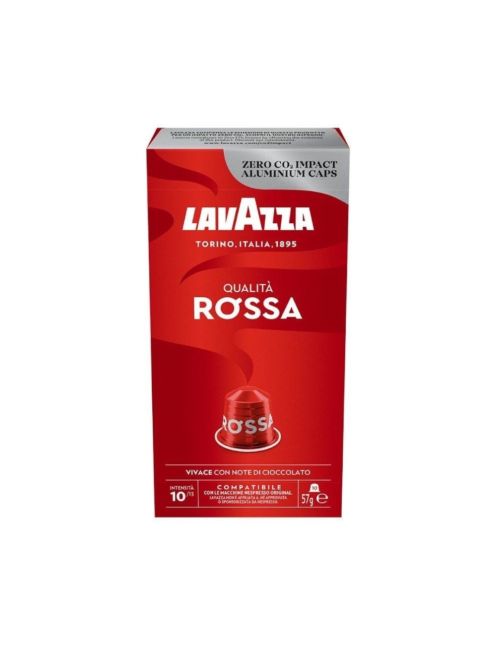 Cápsula Lavazza Qualitá Rossa para cafeteras Nespresso/ Caja de 10