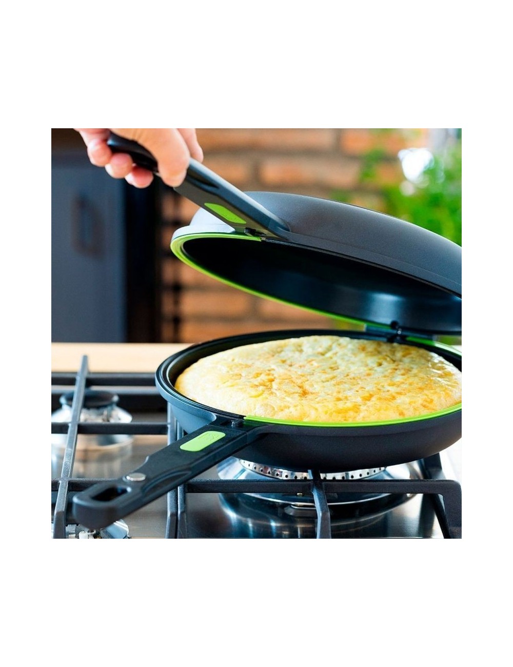 Sartén Dupla para Tortillas Bra Prior A121466/ Ø20cm/ Aluminio fundido/ Apta para Inducción