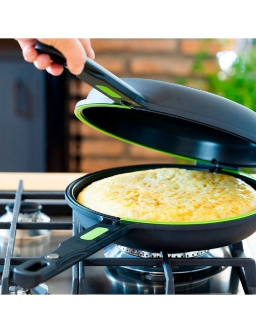 Sartén Dupla para Tortillas Bra Prior A121466/ Ø20cm/ Aluminio fundido/ Apta para Inducción