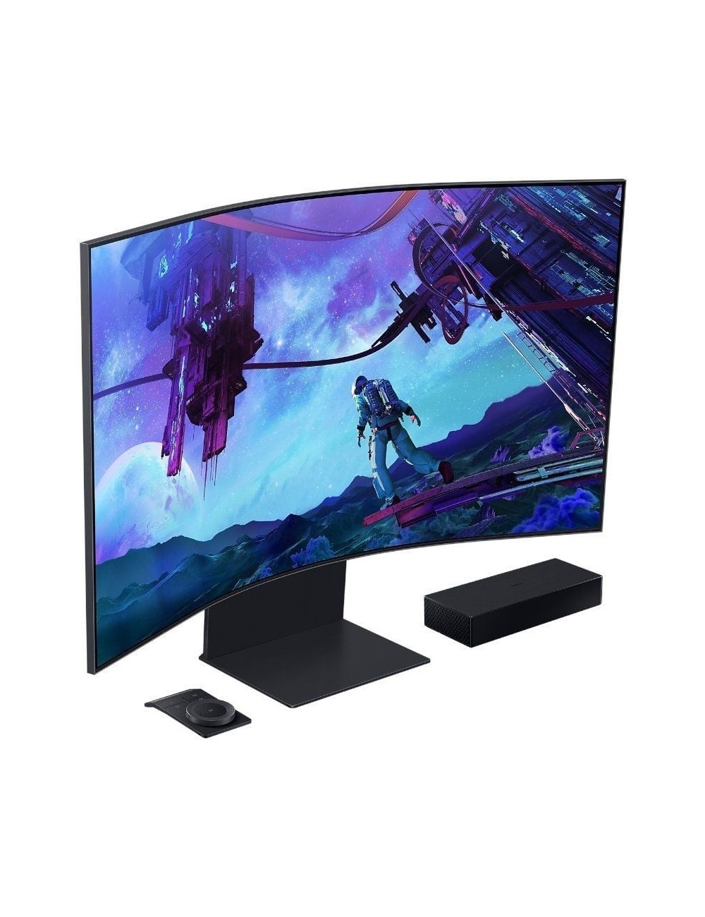 Monitor Gaming Curvo Samsung Odyssey Ark S55CG970NU 55'/ 4K/ 1ms/ 165Hz/ VA/ Regulable en altura/ Smart TV/ Multimedia/ Negro