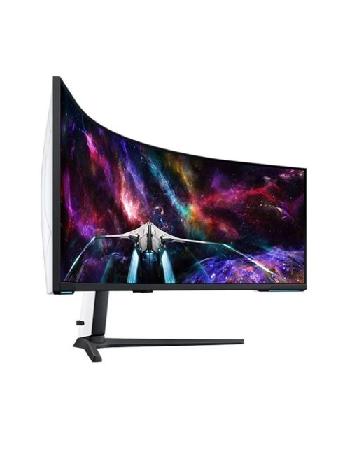 Monitor Gaming Ultrapanorámico Curvo Samsung Odyssey Neo G9 S57CG952NU 57'/ Dual UHD/ 1ms/ 240Hz/ VA/ Regulable en altura/ Blanc