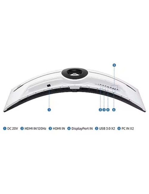 Monitor Gaming Ultrapanorámico Curvo Samsung Odyssey Neo G9 S57CG952NU 57'/ Dual UHD/ 1ms/ 240Hz/ VA/ Regulable en altura/ Blanc