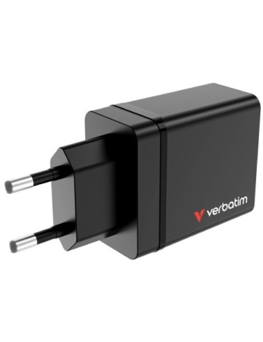 Cargador de Pared GaN Verbatim CHR-30EU/ 1xUSB Tipo-C/ 3xUSB/ 30W