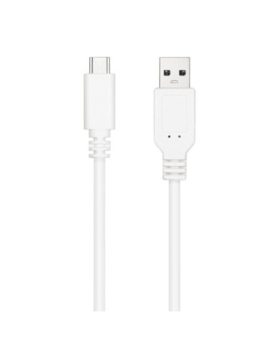 Cable USB 2.0 Nanocable 10.01.2103-W/ USB Tipo-C Macho - USB Macho/ 480Mbps/ 3m/ Blanco