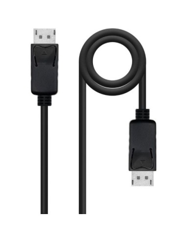 Cable DisplayPort 1.4 8K Nanocable 10.15.2801-L150/ DisplayPort Macho - DisplayPort Macho/ 1.5m/ Certificado/ Negro