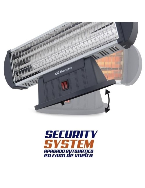Estufa de Cuarzo Orbegozo BP 0204/ 3 niveles de potencia/ 1200W