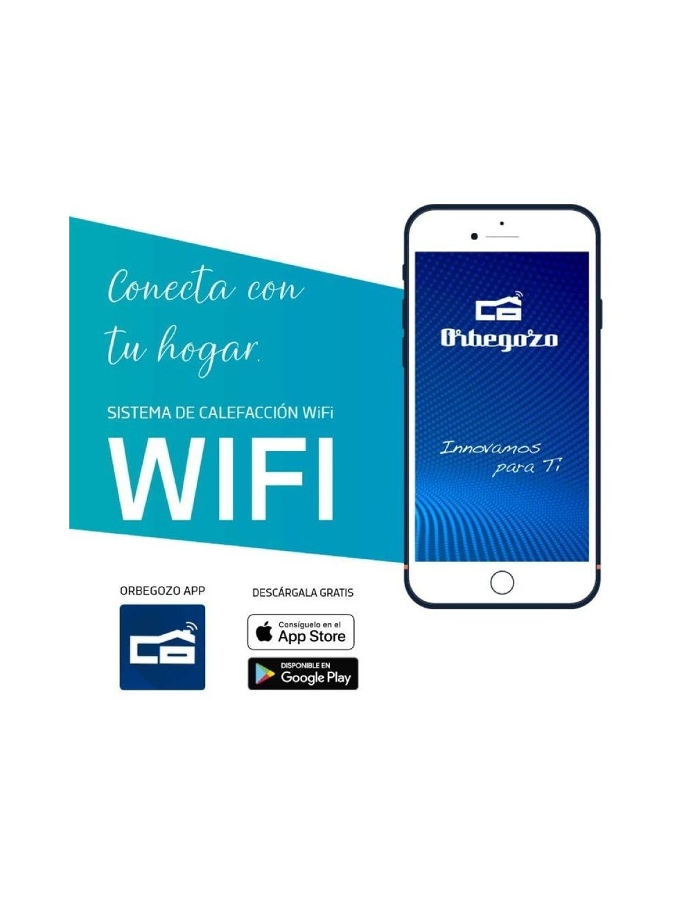 Emisor Térmico Orbegozo RRW 1005/ 1000W/ 6 Elementos Caloríficos/ WiFi