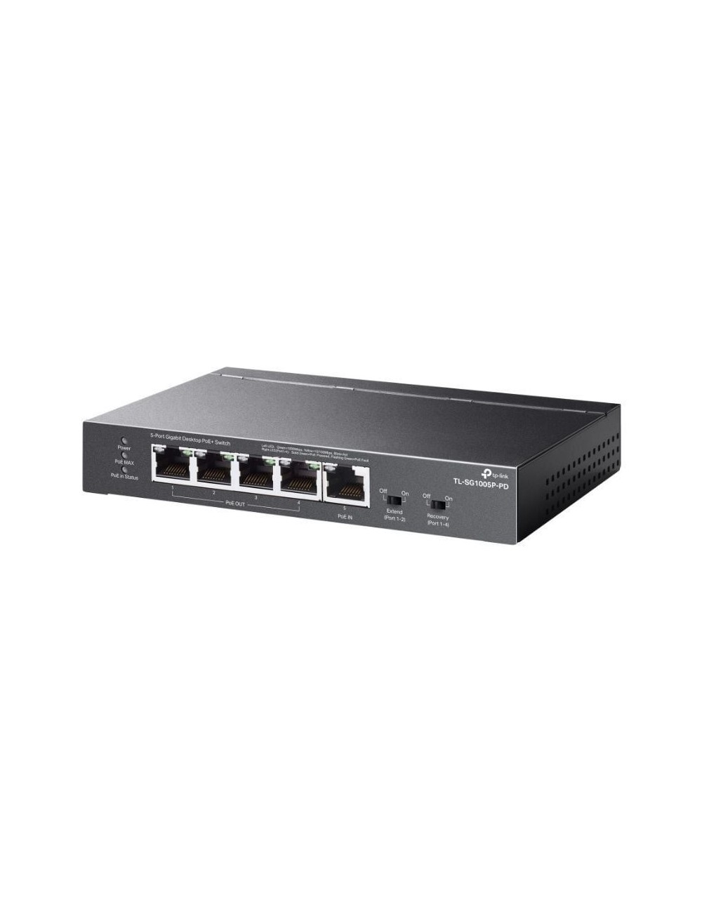 Switch TP-Link TL-SG1005P-PD 5 Puertos/ RJ-45 1/ 2.5Gbps PoE