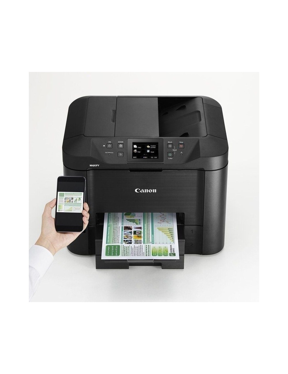 Multifunción Canon MAXIFY MB5450 WiFi/ Fax/ Dúplex/ Negra