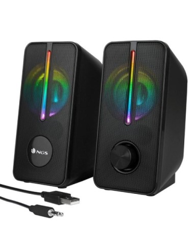 Altavoces NGS GSX-150/ 12W/ 2.0/ Negros