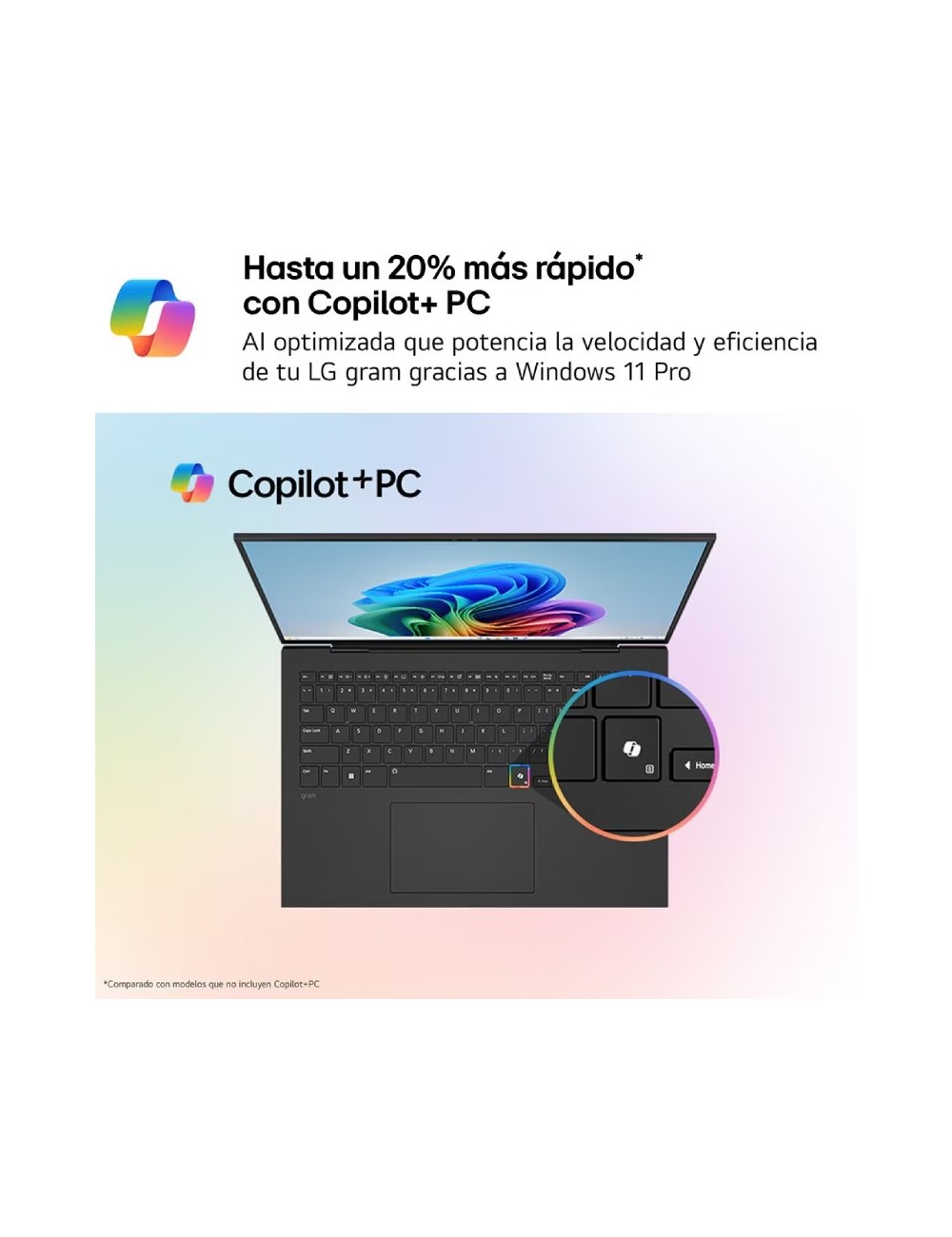 Portátil LG Gram 14Z90U-V.AZ85BN Intel Core Ultra 7-355/ 32GB/ 512GB SSD/ 14'/ Win11 Pro