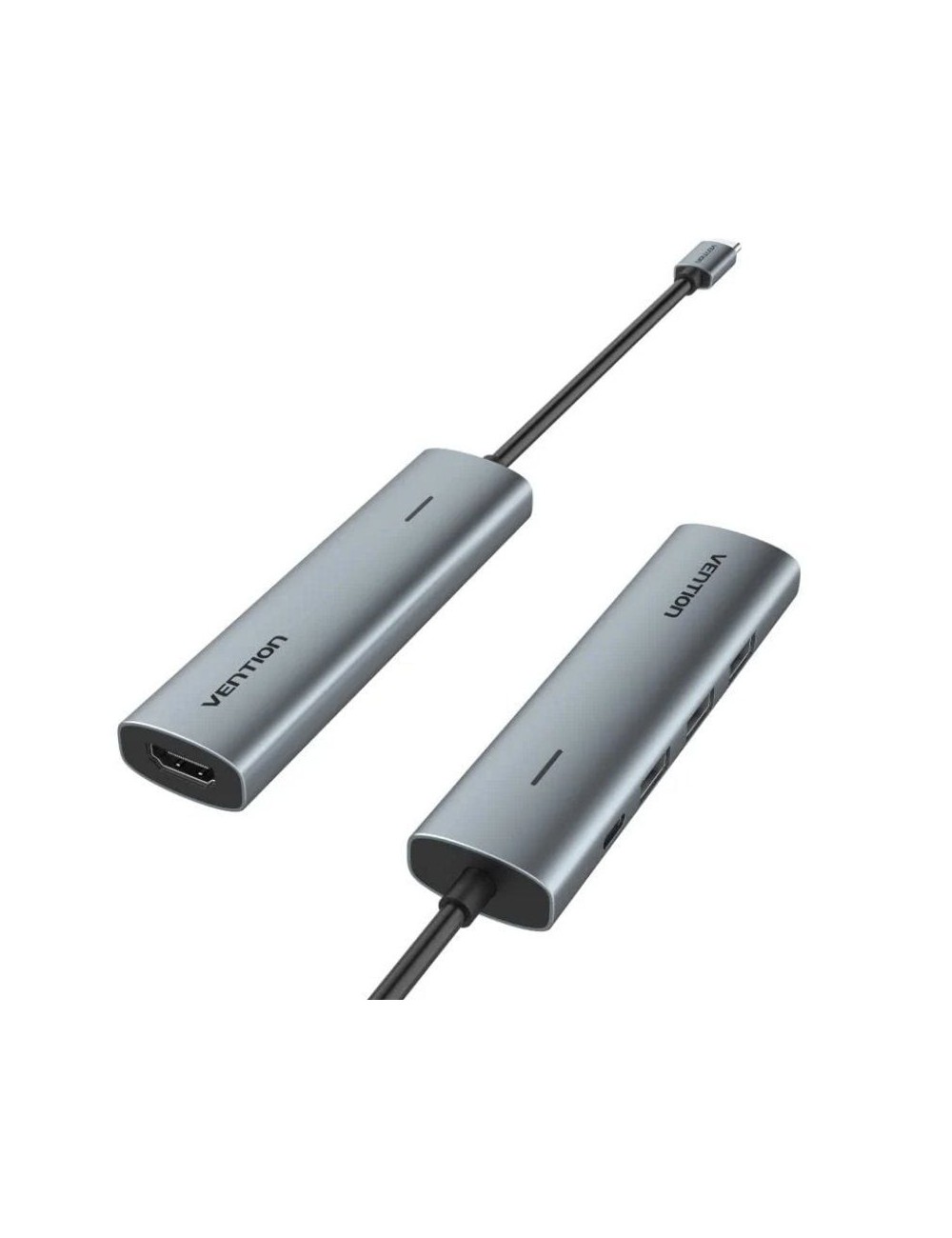 Docking USB Tipo-C Vention TGGHB/ 3xUSB/ 1xHDMI 4K/ 1xUSB Tipo-C PD/ Gris