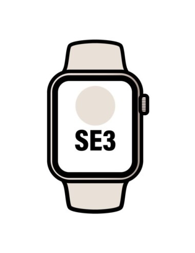 Apple Watch SE3/ GPS/ Cellular/ 40mm/ Caja de Aluminio Blanco Estrella/ Correa Deportiva Arena M/L