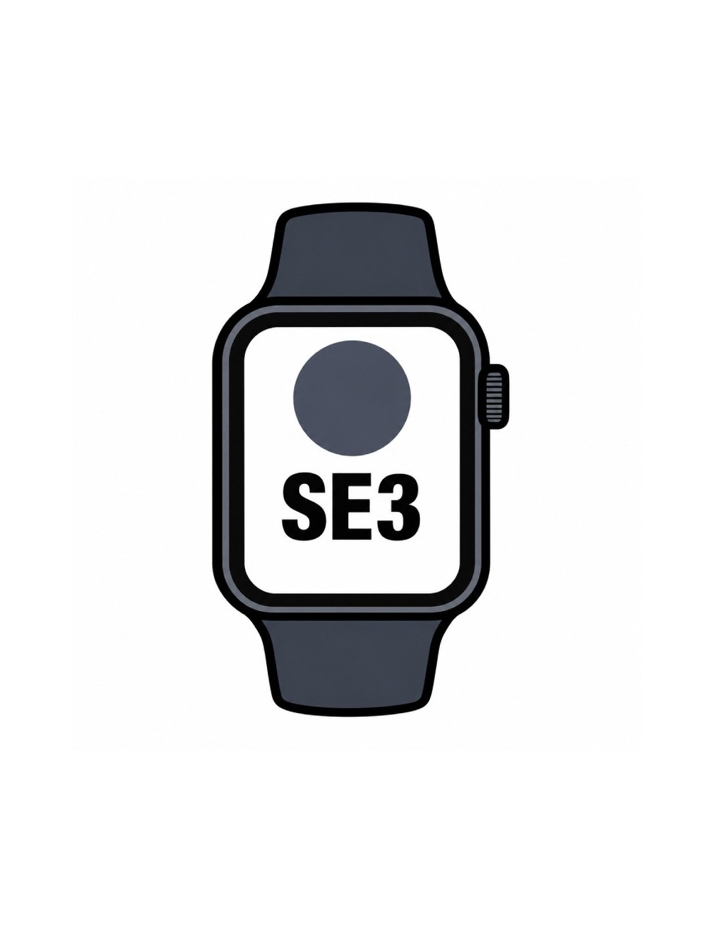 Apple Watch SE3/ GPS/ Cellular/ 40mm/ Caja de Aluminio Medianoche/ Correa Deportiva Azul Marino M/L