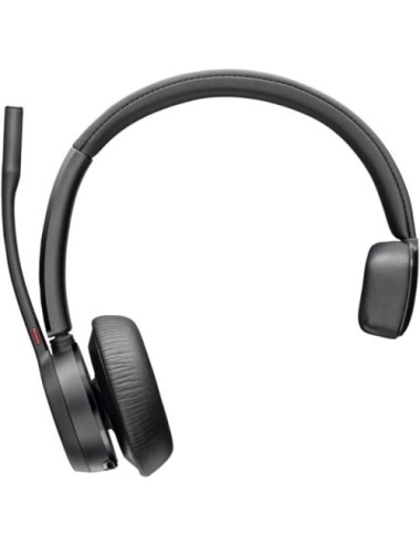 Auricular Inalámbrico Poly Voyager 4310-M para Microsoft Teams + Adaptador BT700 + Base de Carga/ con Micrófono/ Bluetooth/ Negr