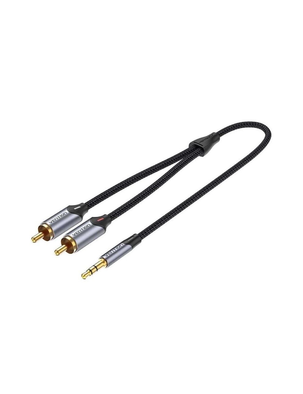 Cable Audio Vention BCNBG/ 2x RCA Macho - Jack 3.5 Macho/ 1.5m/ Gris